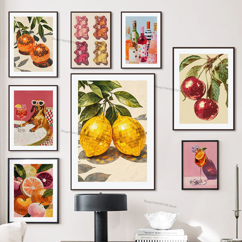 Wine Beer Bar - Poster Creativo Retrò e Trendy con