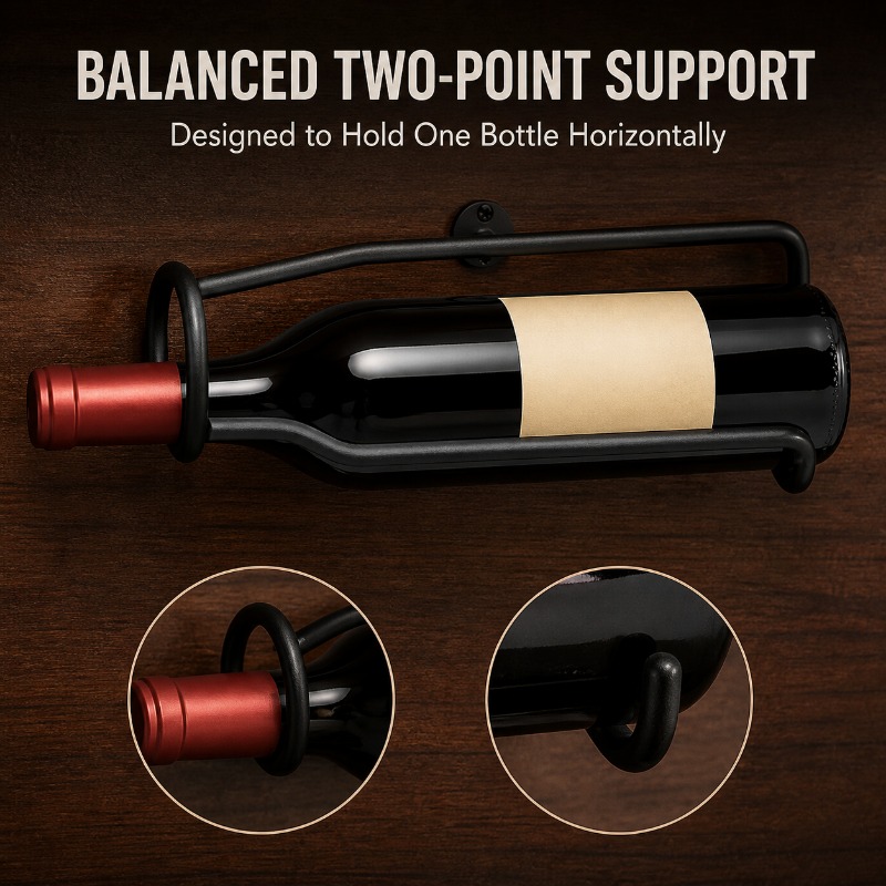 Wine Beer Rack - Portabottiglie da Parete in Metallo Stile