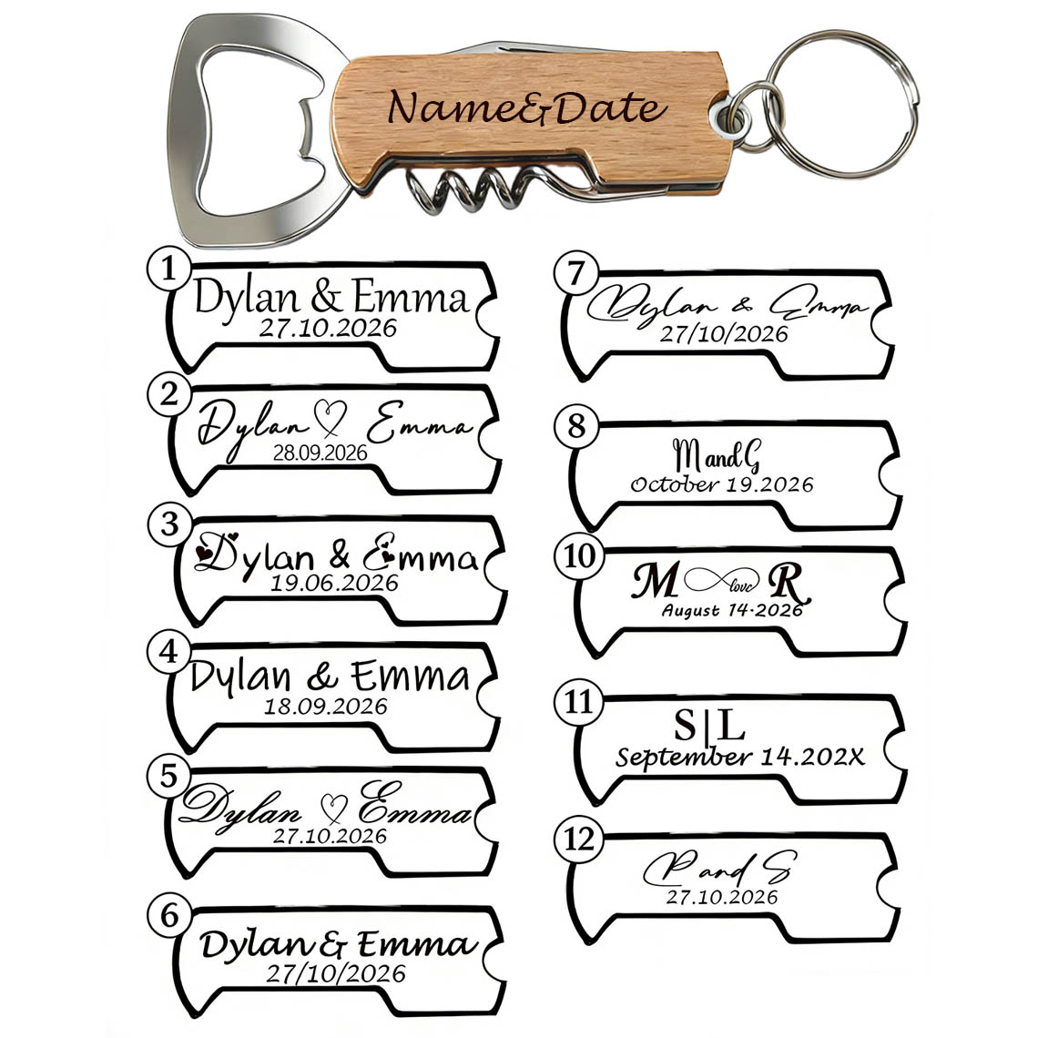 10 Pezzi Apribottiglie Persona - Wine In Beer Name recensione e prezzo