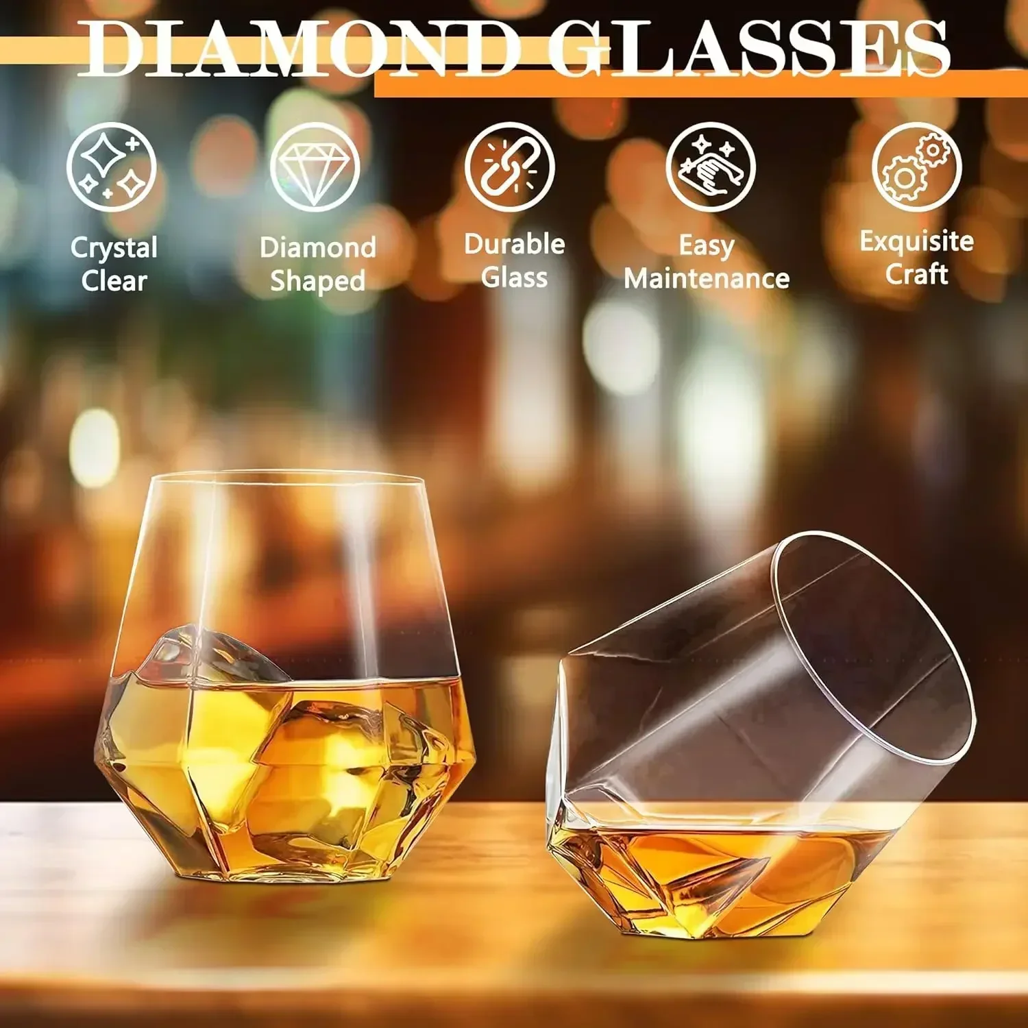Diamond Whiskey Decanter Set,  - Whiskey Stone Set recensione e prezzo