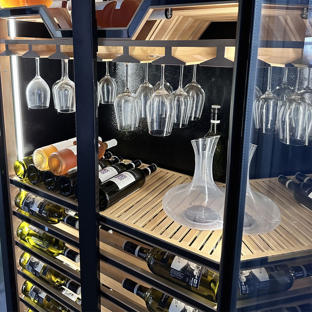 Due porte in vetro temperato F - Wine Beer Cooler Fridge recensione e prezzo